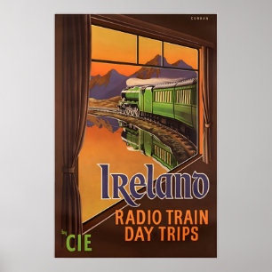 Affiche de voyage CIE Irlande Impression d'art irl