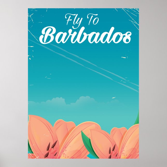 Affiche de voyage classique pour Barbade (Devant)