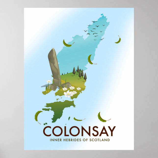 Affiche de voyage Colonsay Inner Hébrides d'Écosse (Devant)
