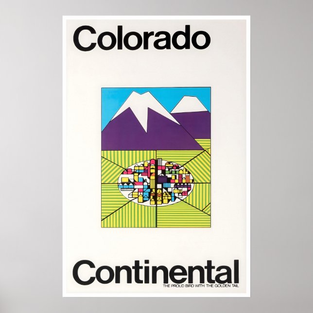 Affiche de voyage Colorado Continental Airlines Ar (Devant)