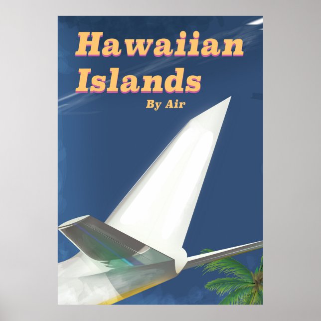Affiche de voyage commerciale des îles hawaïennes (Devant)