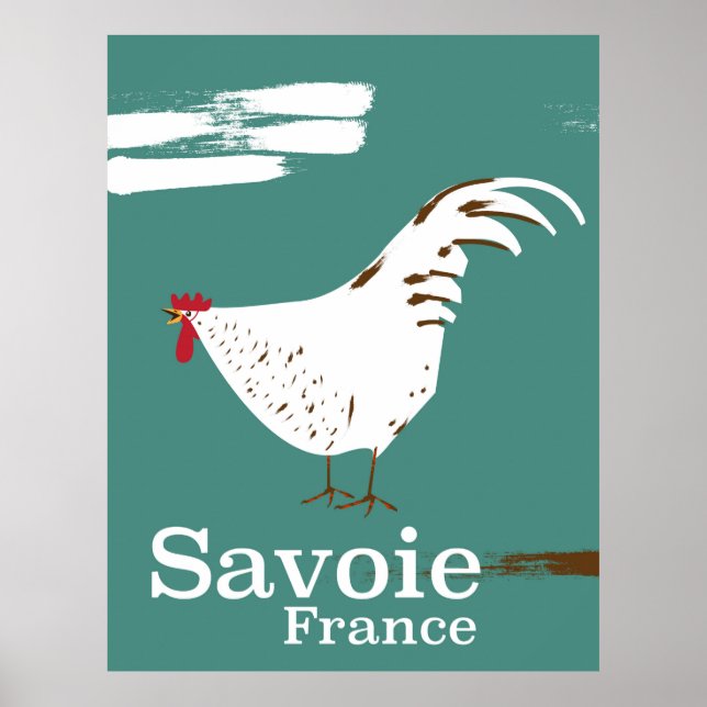 Affiche de voyage Coq Savoie France (Devant)