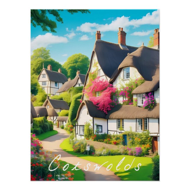 Affiche de voyage Cotswolds Angleterre (Devant)