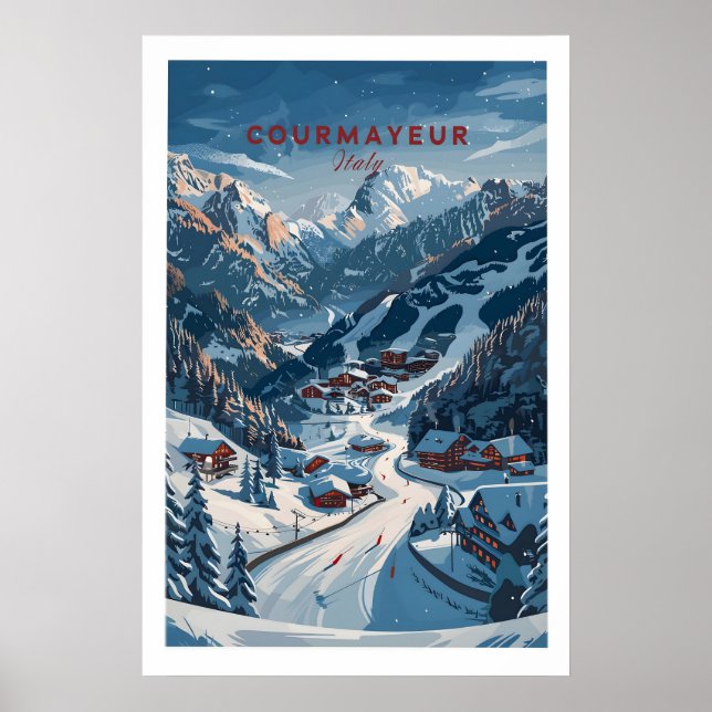 Affiche de voyage Courmayeur - Italie 1 (Devant)