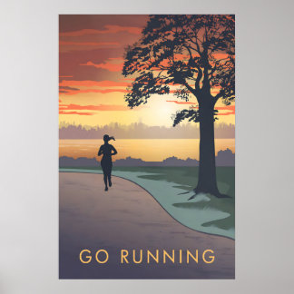 Affiche de voyage Course à pied