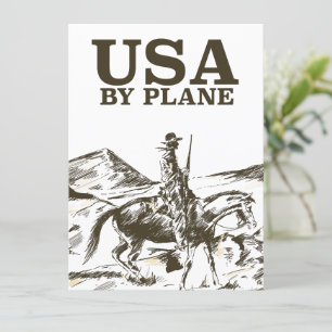 Affiche de voyage Cowboy USA