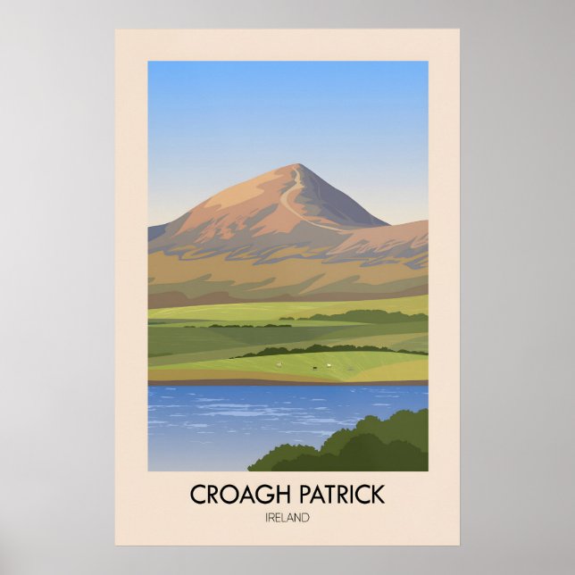 Affiche de voyage Croagh Patrick Irlande (Devant)