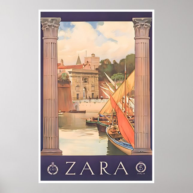 Affiche de voyage Croatie Zadar Impression d'art V (Devant)