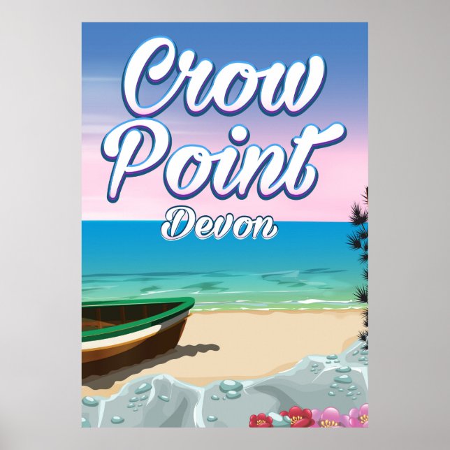 Affiche de voyage Crow Point, Devon (Devant)