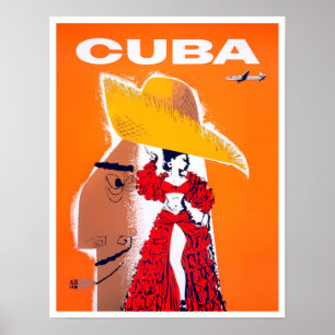 Affiche de voyage Cuba vintage