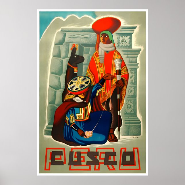Affiche de voyage Cusco Art Pérou (Devant)