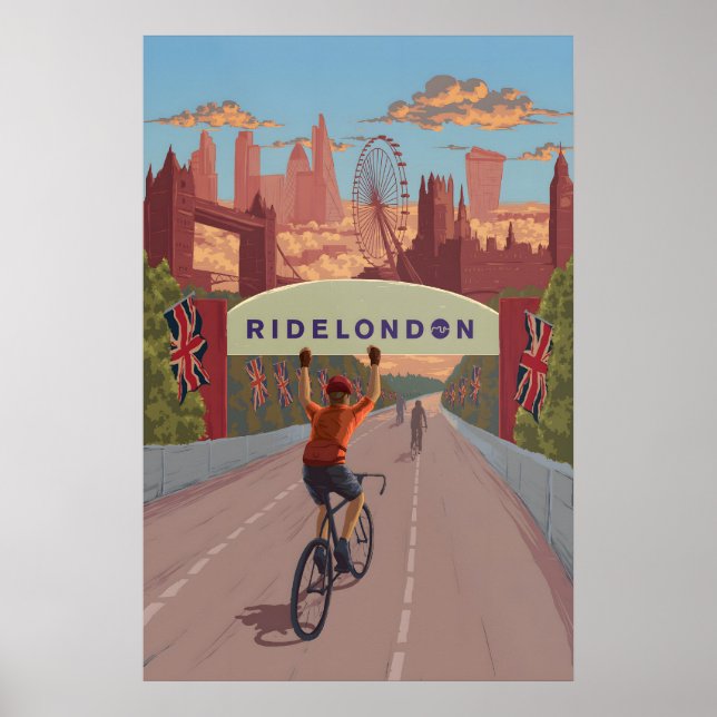 Affiche de voyage cycliste Ride London (Devant)