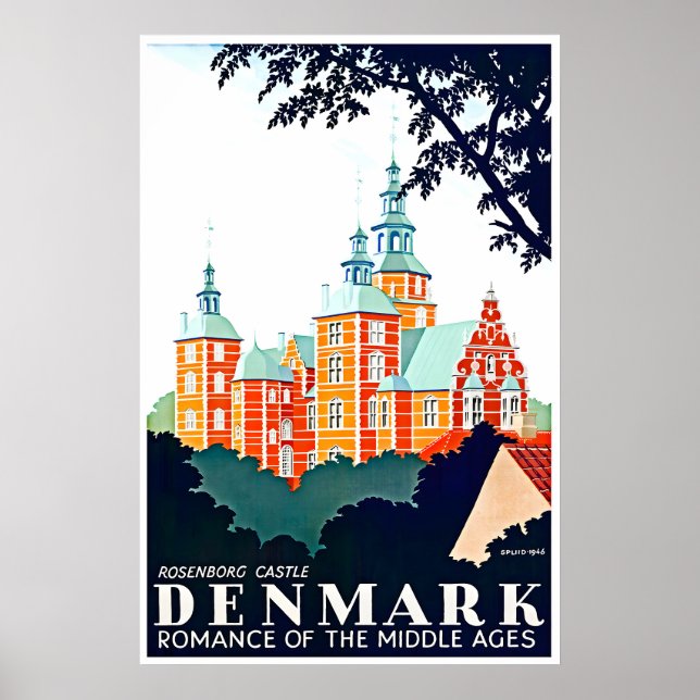 Affiche de voyage Danemark Art danois Prin (Devant)