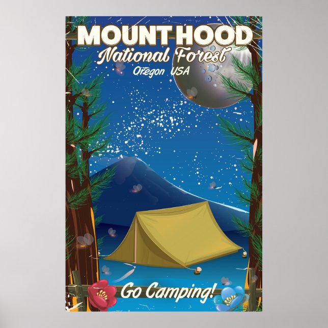 Affiche de voyage dans la forêt nationale du Mont  (Devant)