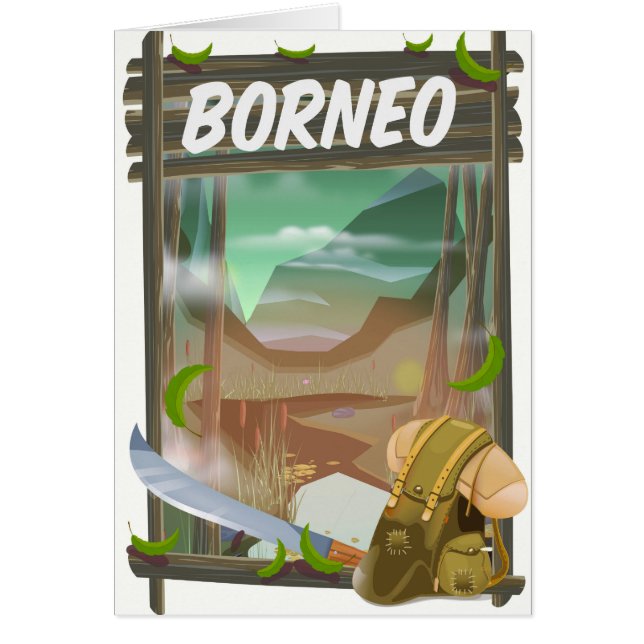 Affiche de voyage dans la jungle de Bornéo (Devant)
