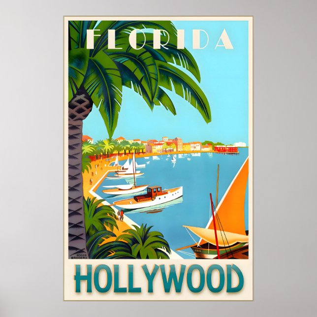 Affiche de voyage dans le comté de Broward à Holly (Devant)