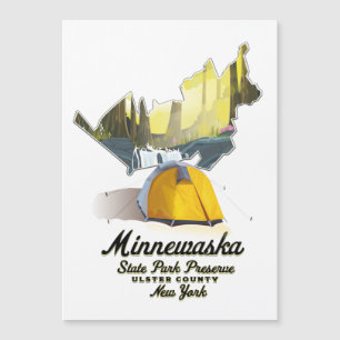 Affiche de voyage dans le parc d'État de Minnewask
