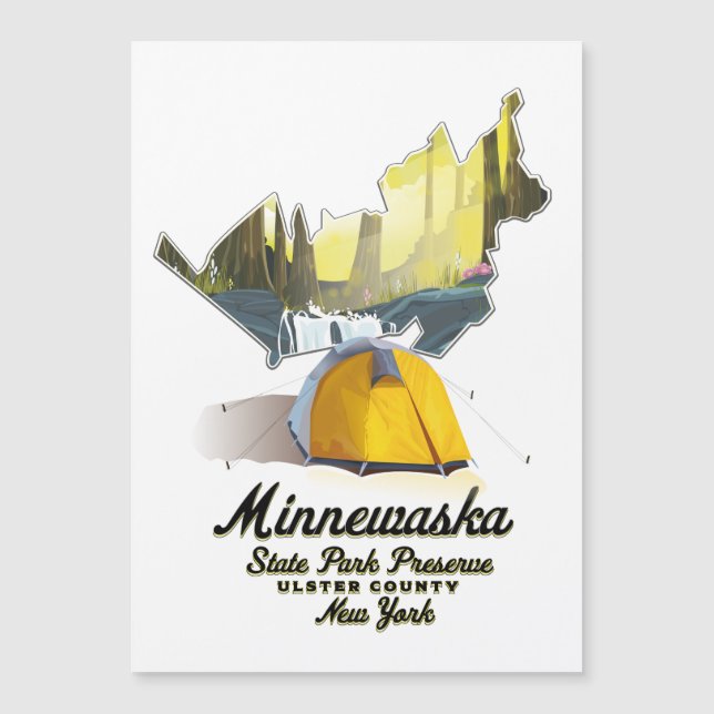 Affiche de voyage dans le parc d'État de Minnewask (Devant)
