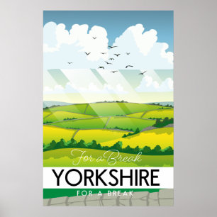 Affiche de voyage dans le Yorkshire