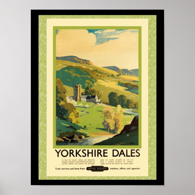 Affiche de voyage dans les Yorkshire Dales (Devant)