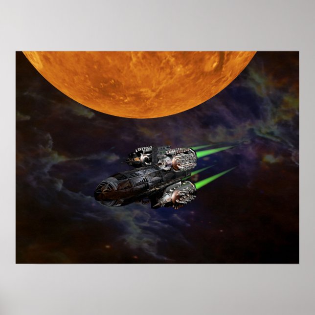 affiche de voyage dans l'espace (Devant)