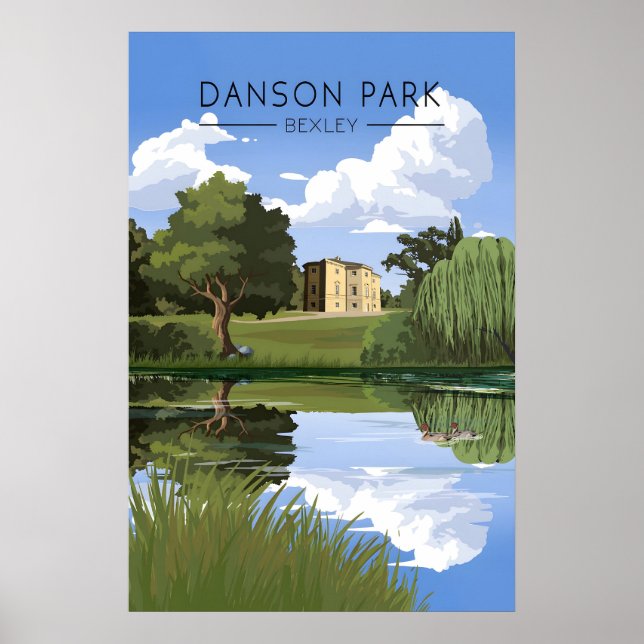 Affiche de voyage Danson Park Londres (Devant)