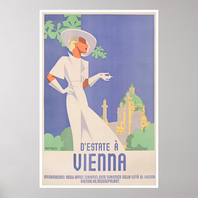 Affiche de voyage d'art autrichien impression Vien (Devant)