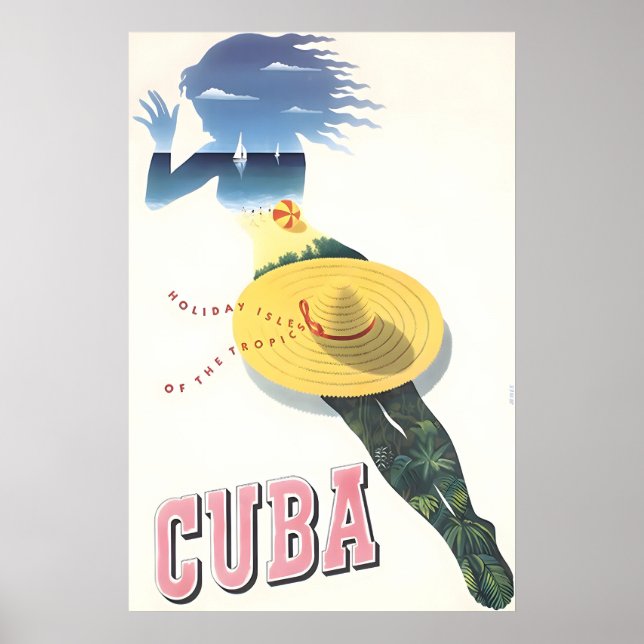 Affiche de voyage d'art cubain Cuba Print (Devant)