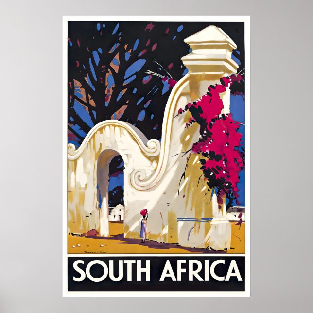 Affiche de voyage d'art d'Afrique du Sud Afrique v (Devant)