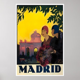 Affiche de voyage d'art de Madrid Baldrich Espagne