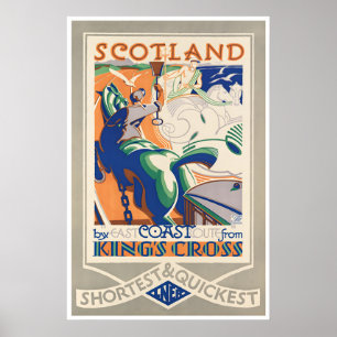 Affiche de voyage d'art d'Écosse Impression écossa