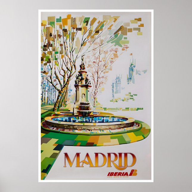 Affiche de voyage d'art d'Espagne Madrid Art Iberi (Devant)