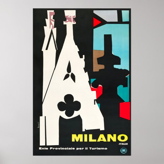 Affiche de voyage d'art italien de Milan Impressio (Devant)