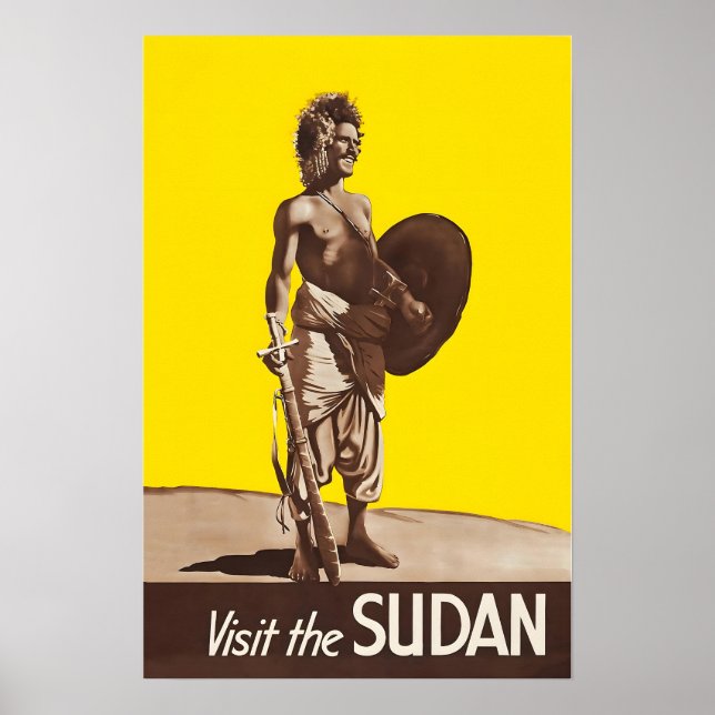 Affiche de voyage d'art soudanais Soudan  (Devant)