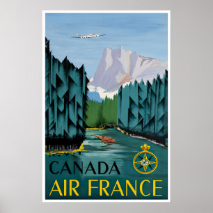 Affiche de voyage d'art vintage Canada Impression