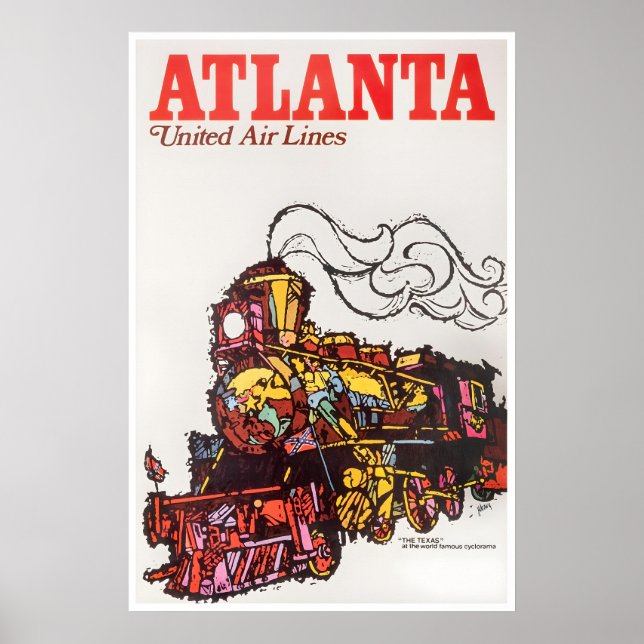Affiche de voyage d'Atlanta Impression de Géorgie  (Devant)