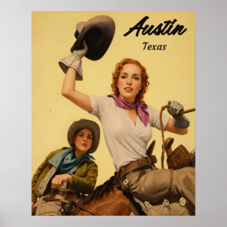 Affiche de voyage d'Austin, Texas