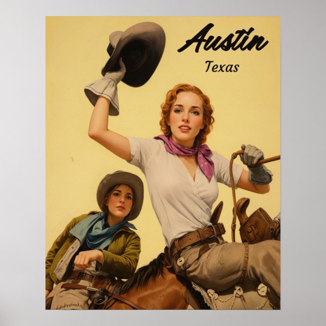Affiche de voyage d'Austin, Texas (Devant)