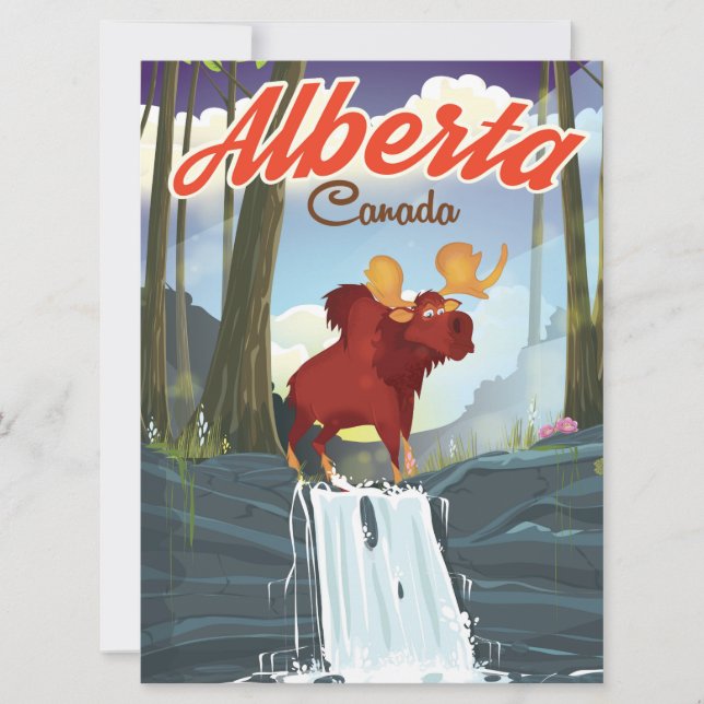 Affiche de voyage de bande dessinée de l'Alberta C (Devant)