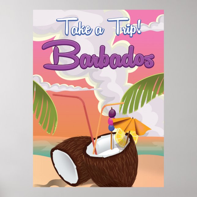Affiche de voyage de Barbados Vacances (Devant)