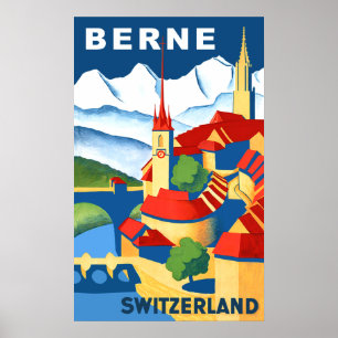 Affiche de voyage de Berne, Suisse