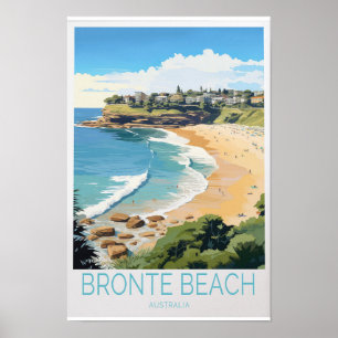 Affiche de voyage de Bronte Beach - Australie épou