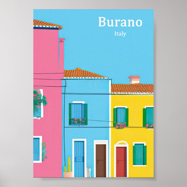 Affiche de voyage de Burano (Devant)