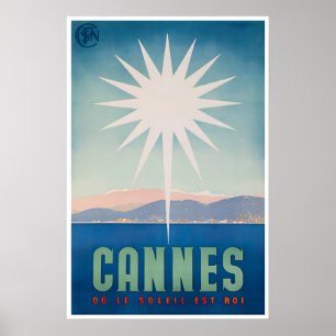 Affiche de voyage de Cannes France Art Festival de