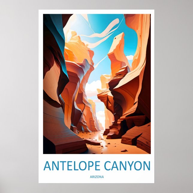 Affiche de voyage de Canyon Antelope Nationale Vin (Devant)