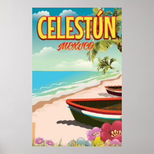 Affiche de voyage de Celestún Mexico
