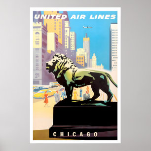 Affiche de voyage de Chicago Art United Tourisme I