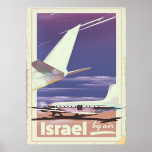 Affiche de voyage de compagnie aérienne commercial