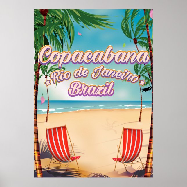 Affiche de voyage de Copacabana, Rio de Janeiro pl (Devant)