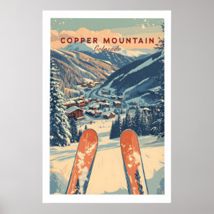 Affiche de voyage de Copper Mountain Coucher de so